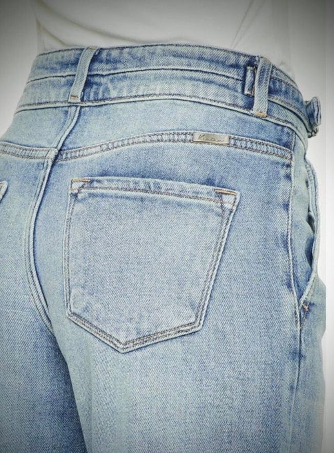 KanCan Wide Leg Side Buckle Detail