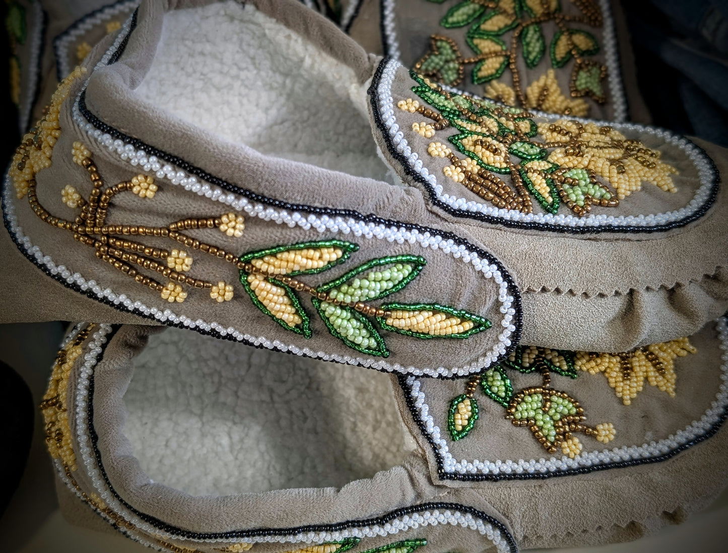 Handmade Beaded Moccasins / Intricate Beadwork