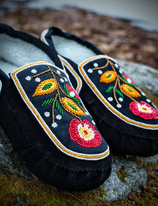 Handmade Beaded Moccasins / Intricate Beadwork