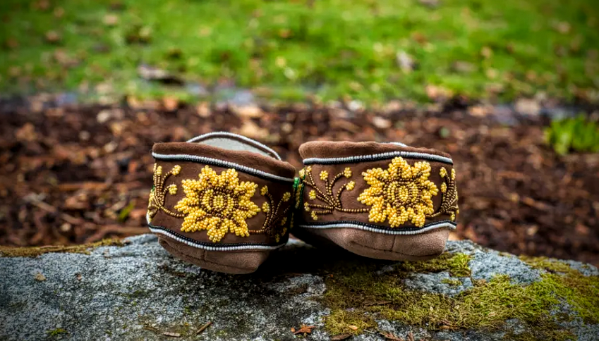 Handmade Beaded Moccasins / Intricate Beadwork